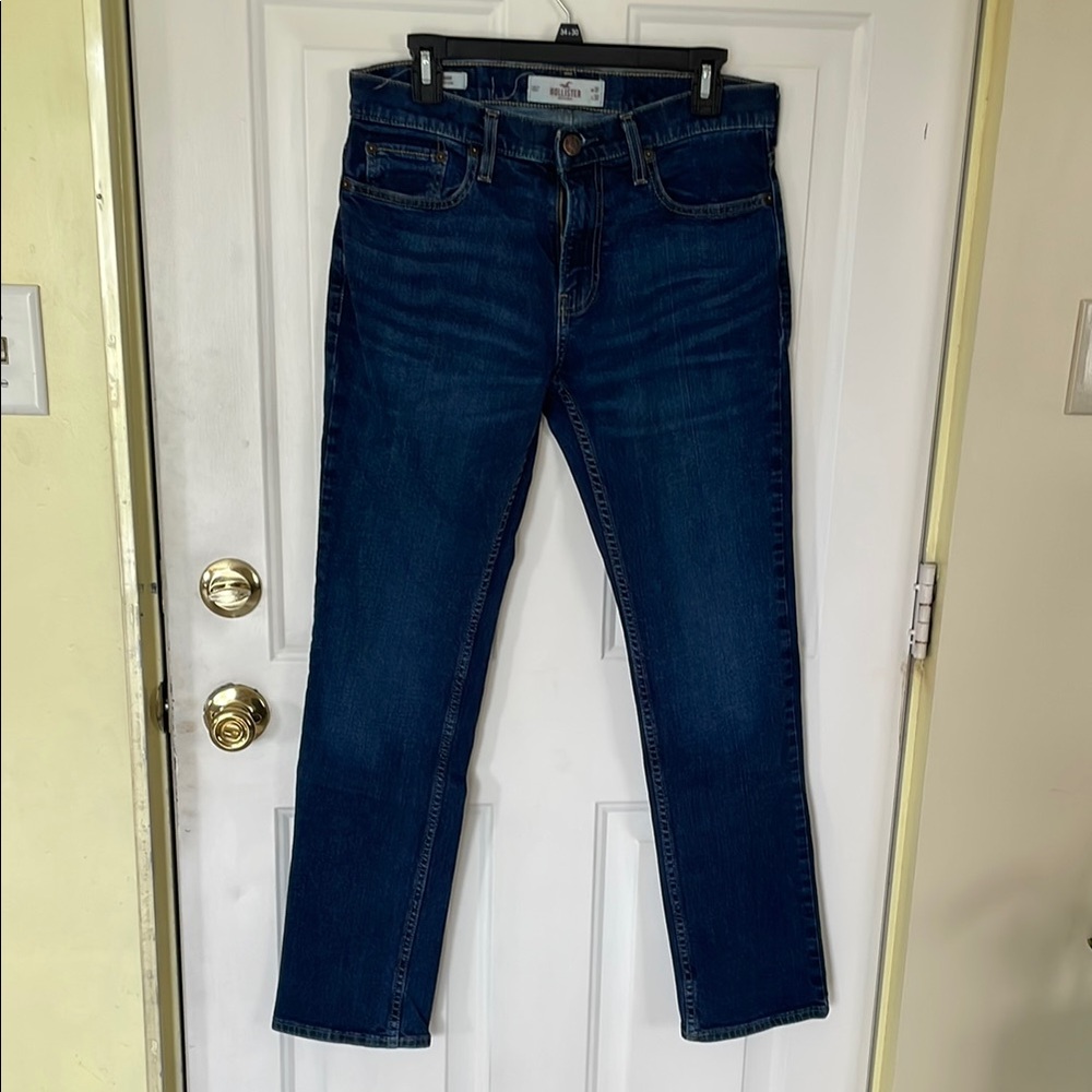 Hollister Blue Straight Jeans Classic Fit